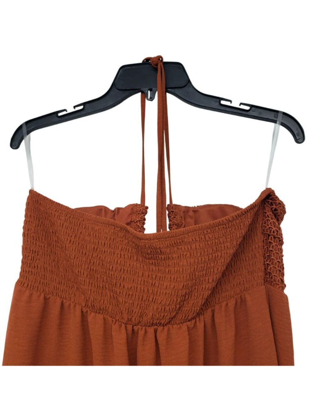 No Boundaries Halter Maxi Dress Saturn Rust Beachy Boho XL - Picture 8 of 10